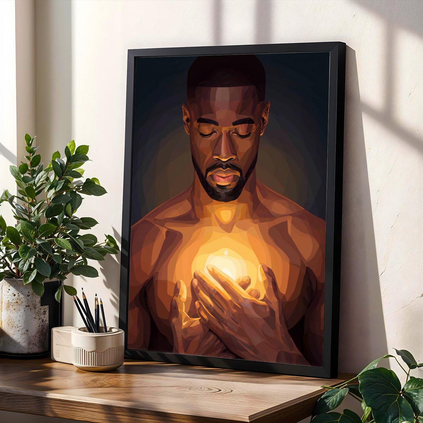 Radiant Soul - Afro Glow Wall Art Print