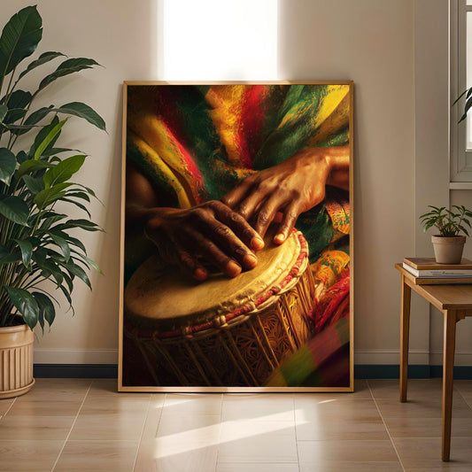 Traditional Djembe Wall Art Print Soluna Soul