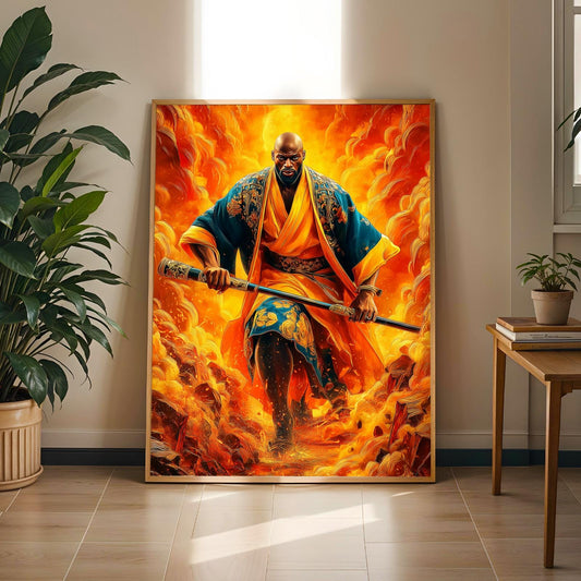 Untamed Spirit  African Warrior Wall Art Print