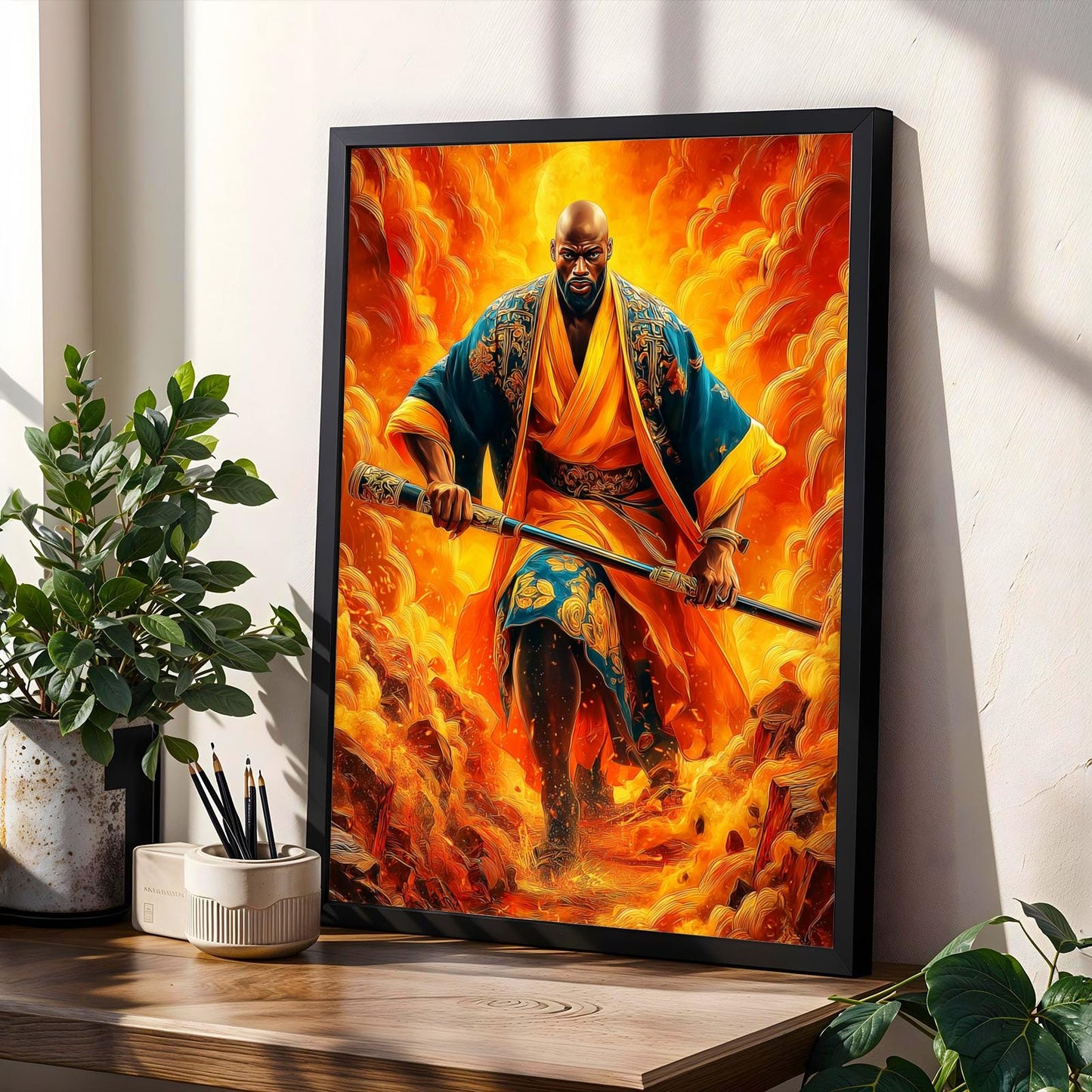 Untamed Spirit  African Warrior Wall Art Print