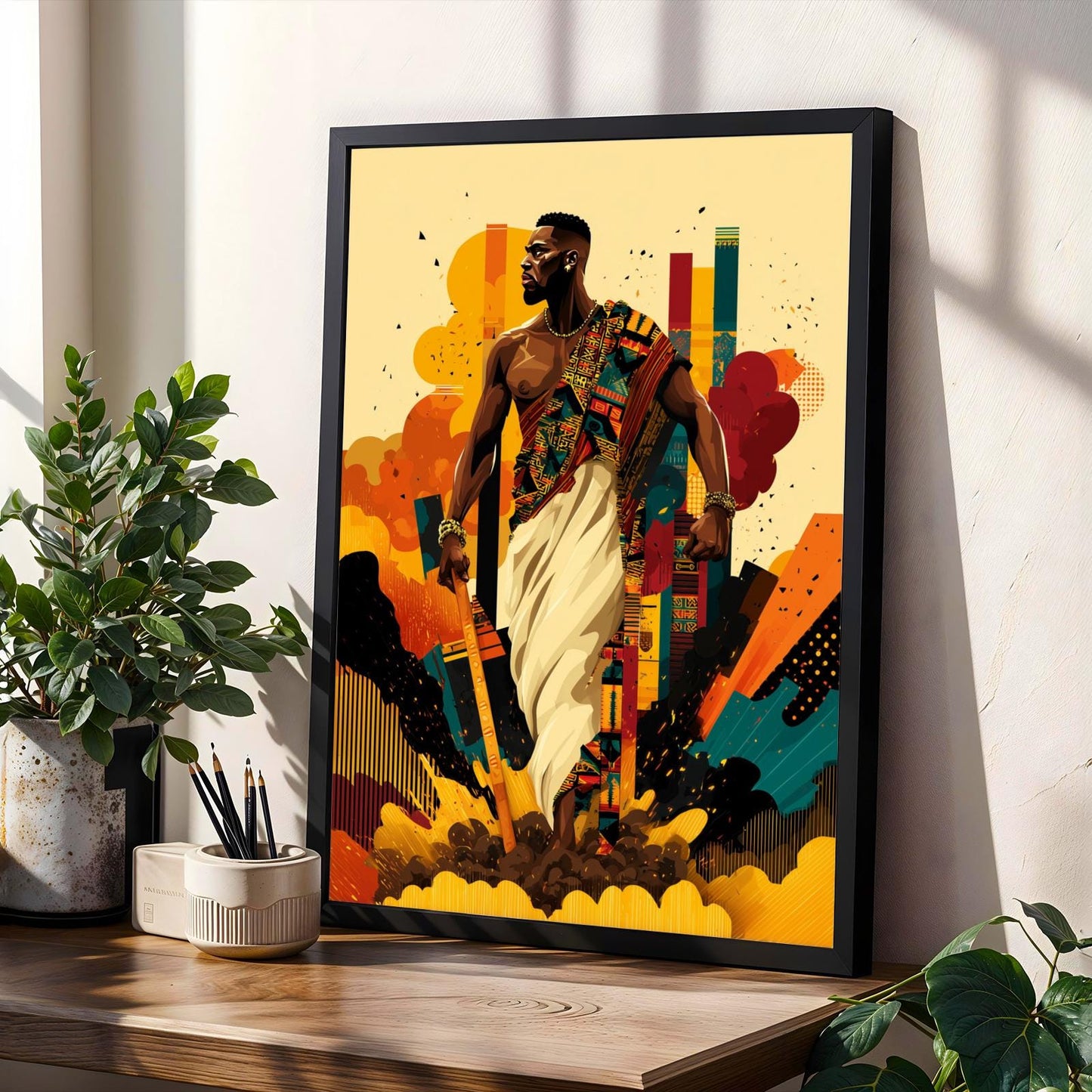 Untamed Spirit  African Warrior Wall Art Print
