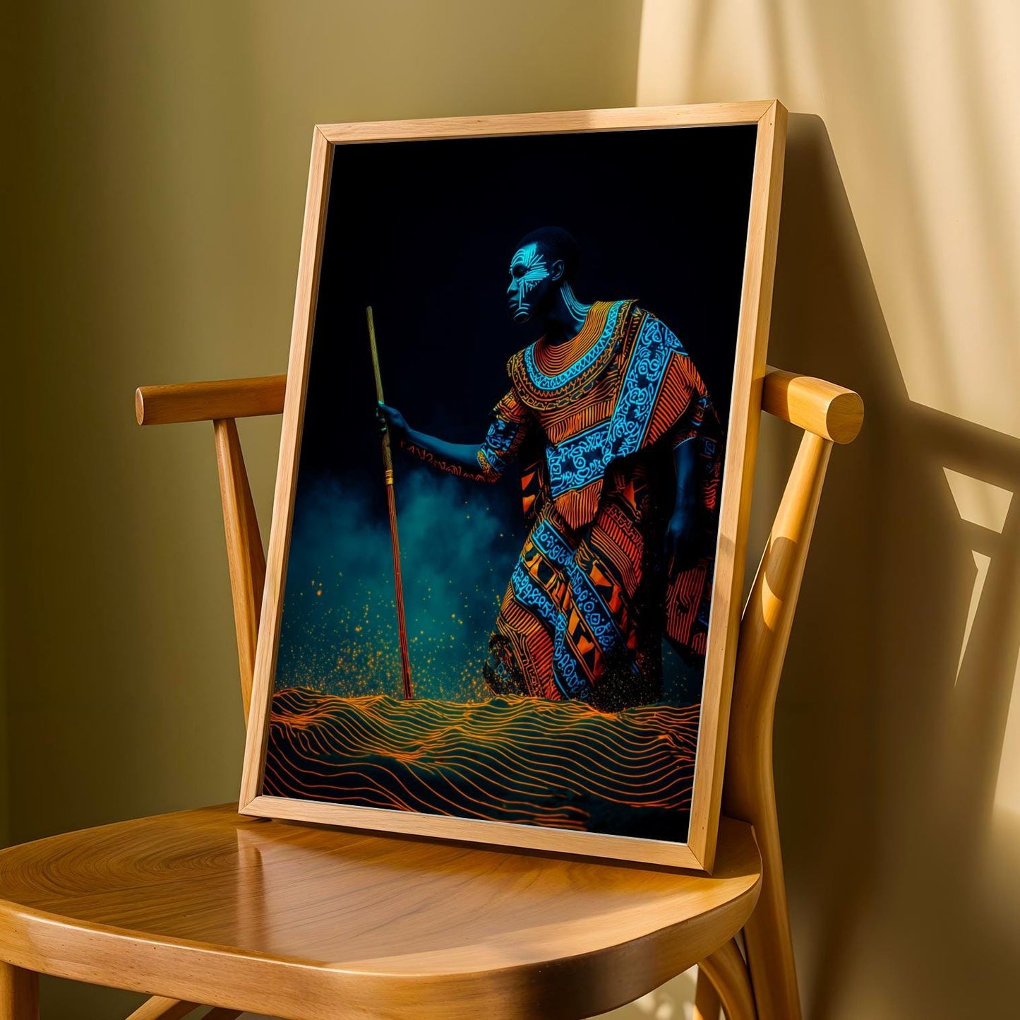 Untamed Spirit  African Warrior Wall Art Print