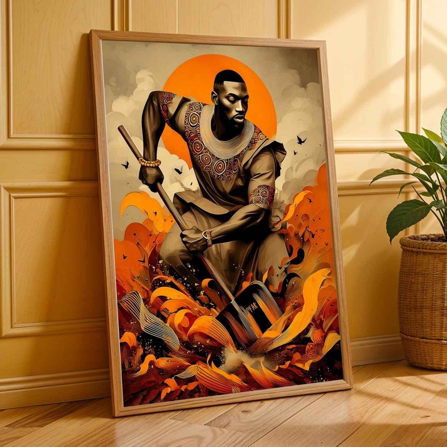 Untamed Spirit  African Warrior Wall Art Print