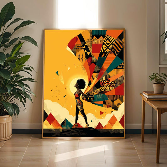 Untamed Spirit African Warrior Wall Art Print Soluna Soul