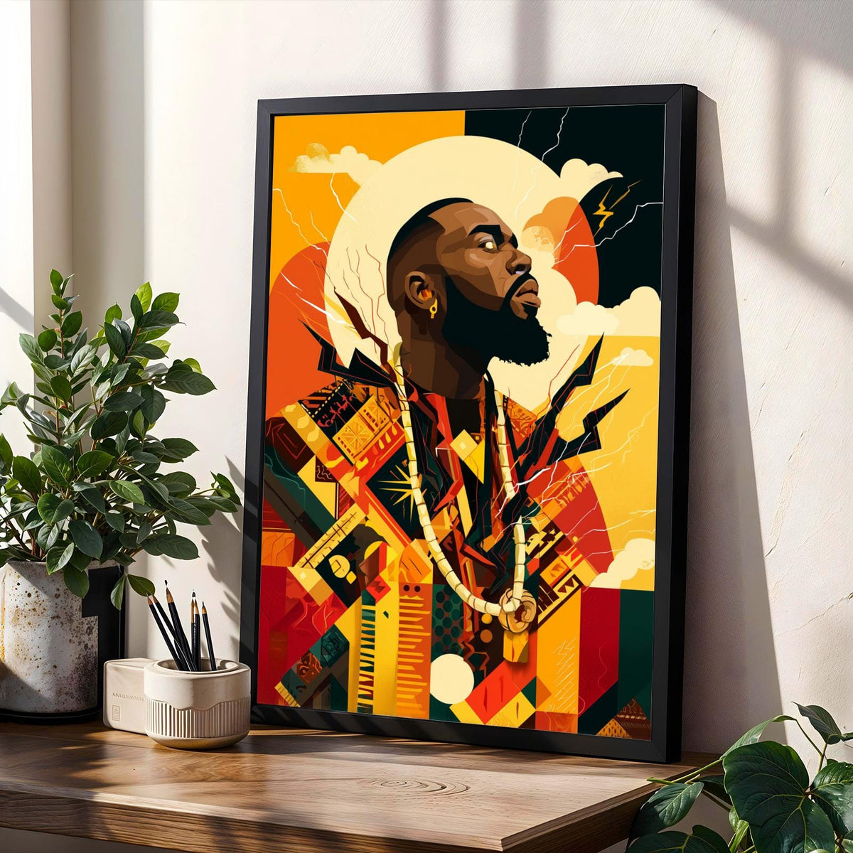 Untamed Spirit African Warrior Wall Art Print Soluna Soul