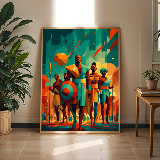 Untamed Spirit African Warrior Wall Art Print Soluna Soul