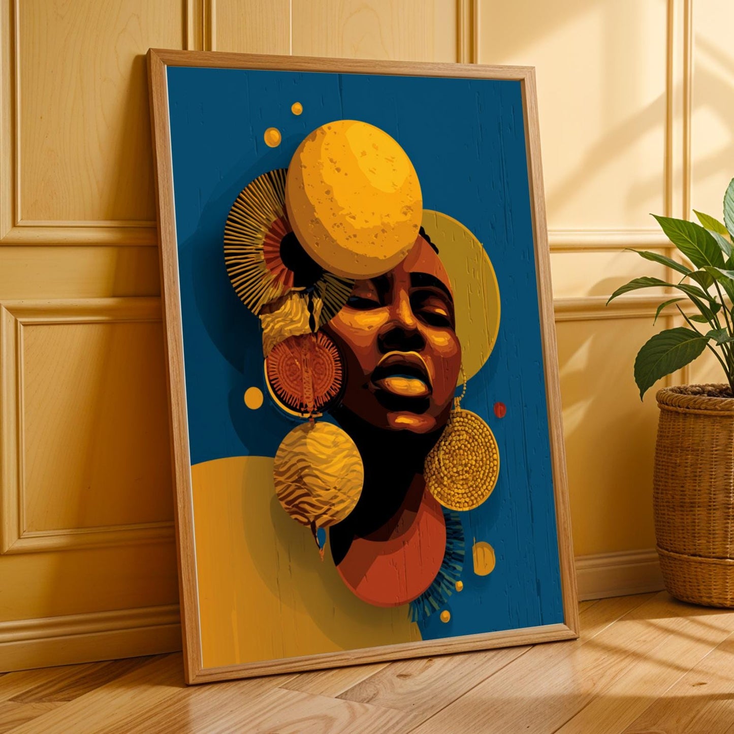 Afrocentric Geometric Wall Art Print