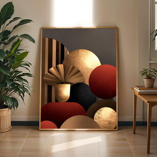 Abstract Geometric Wall Art Print Soluna Soul