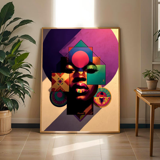 Abstract Geometric Wall Art Print Soluna Soul
