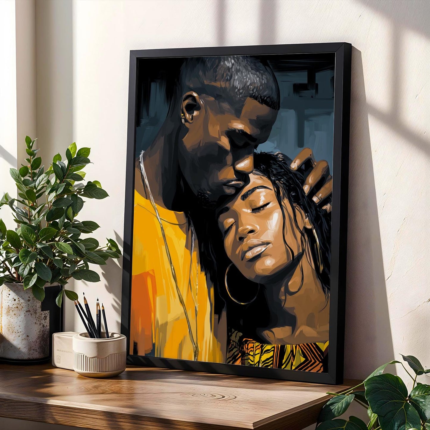 Modern Intimate Moment Wall Art Print