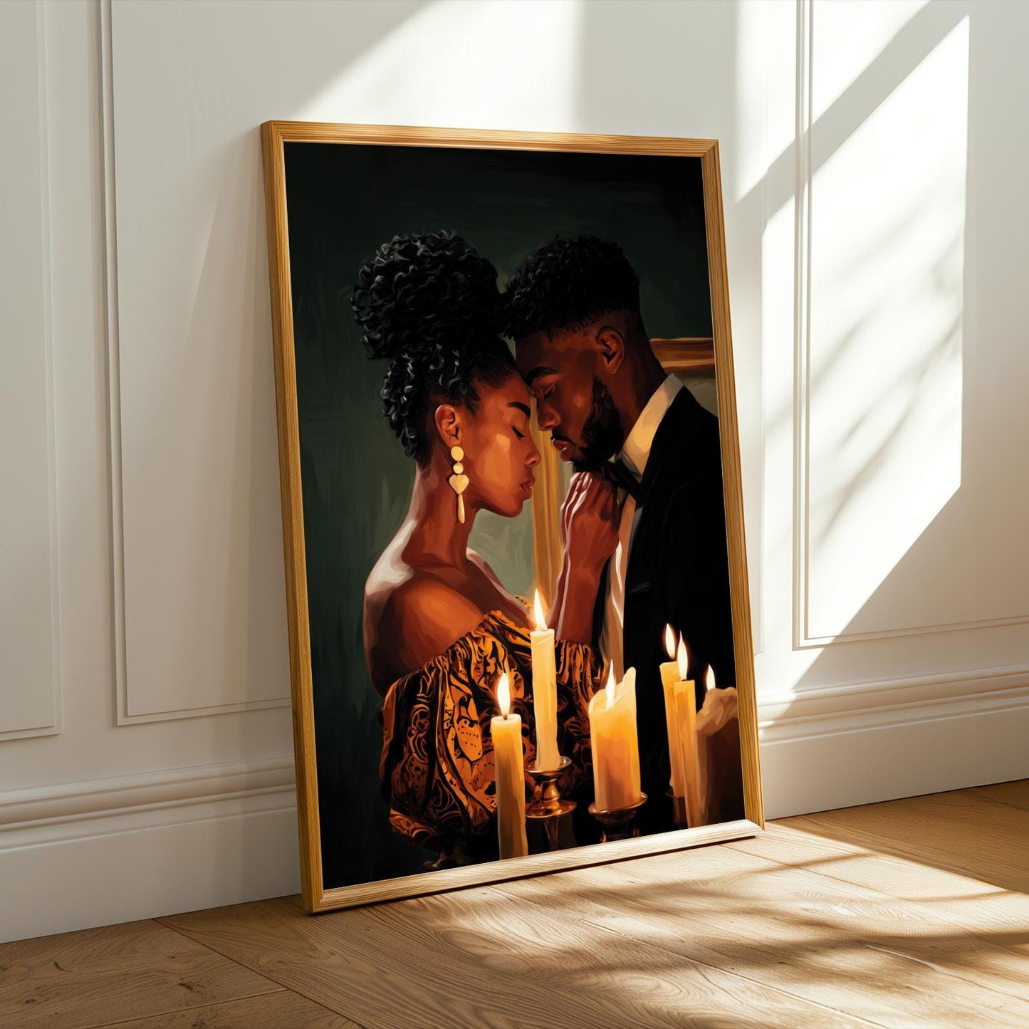 Romantic Candlelight Scene Wall Art Print