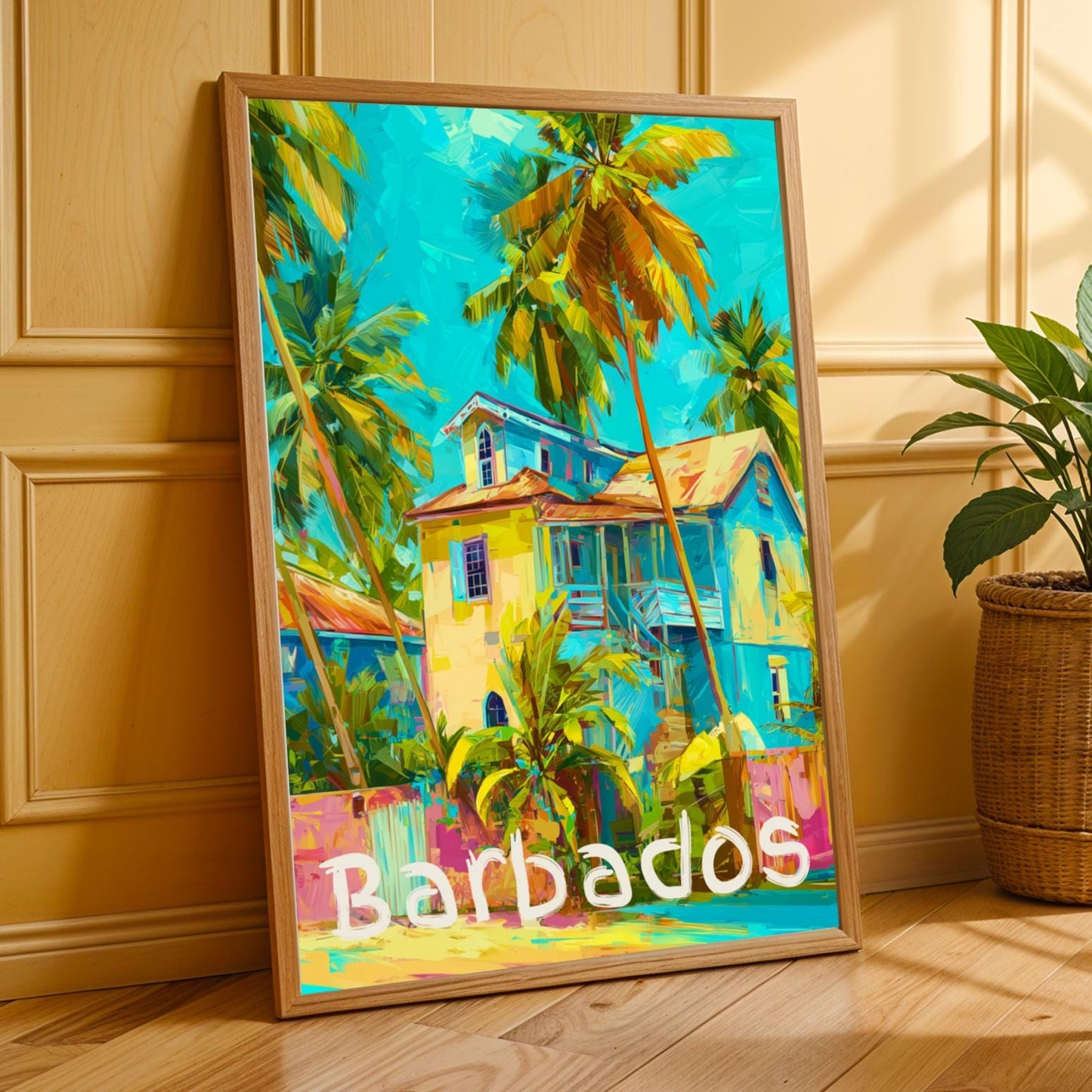 Barbados Tropical House Travel Wall Art Print Soluna Soul