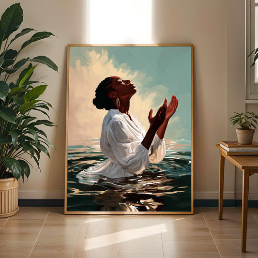 Woman In Water Wall Art Print Soluna Soul