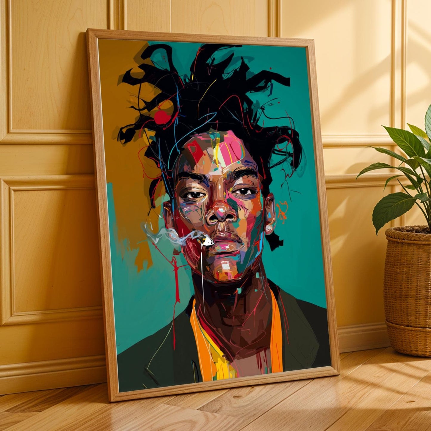Basquiat Inspired Wall Art Print Soluna Soul