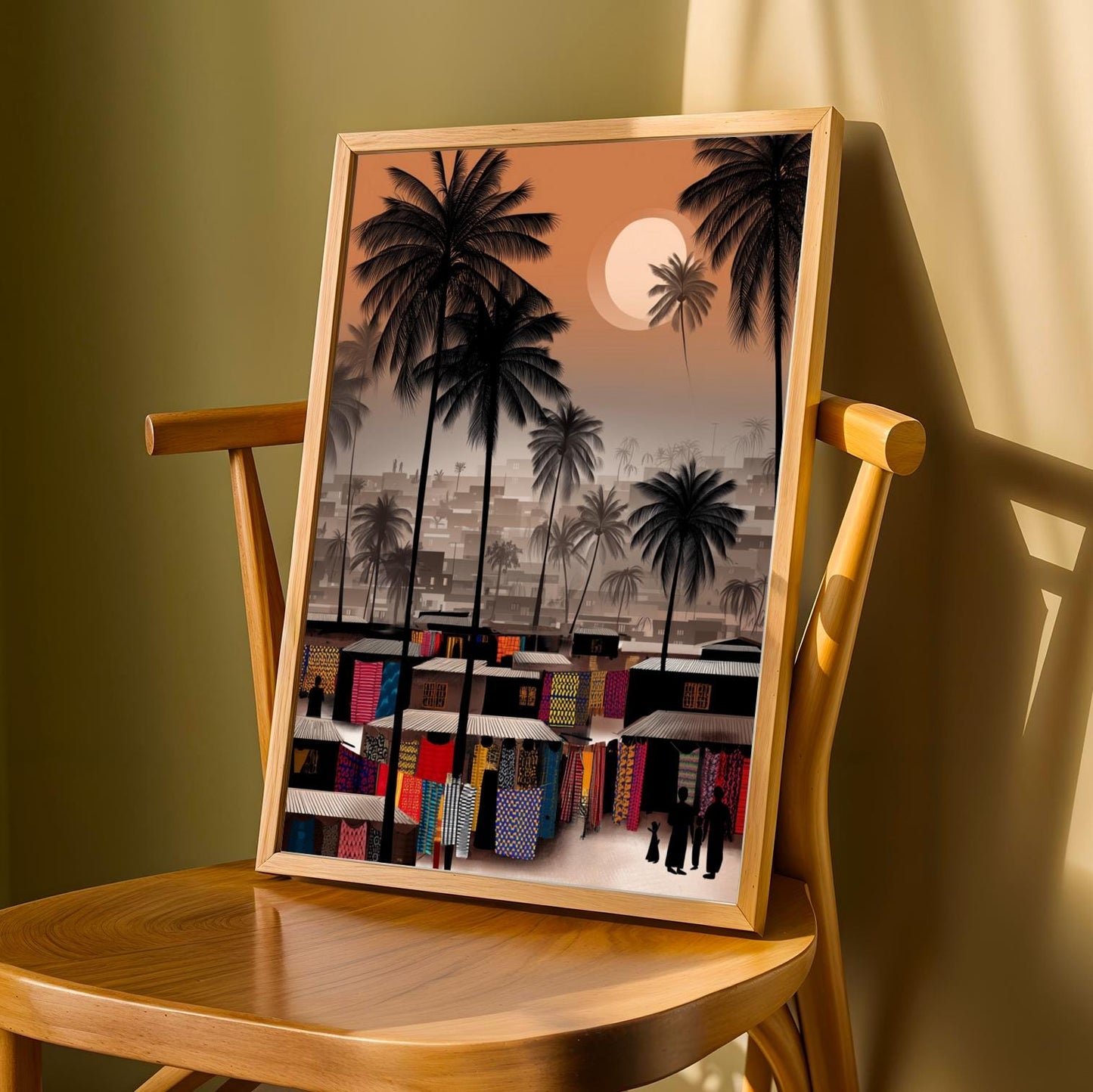 African Night Market Wall Art Print Soluna Soul