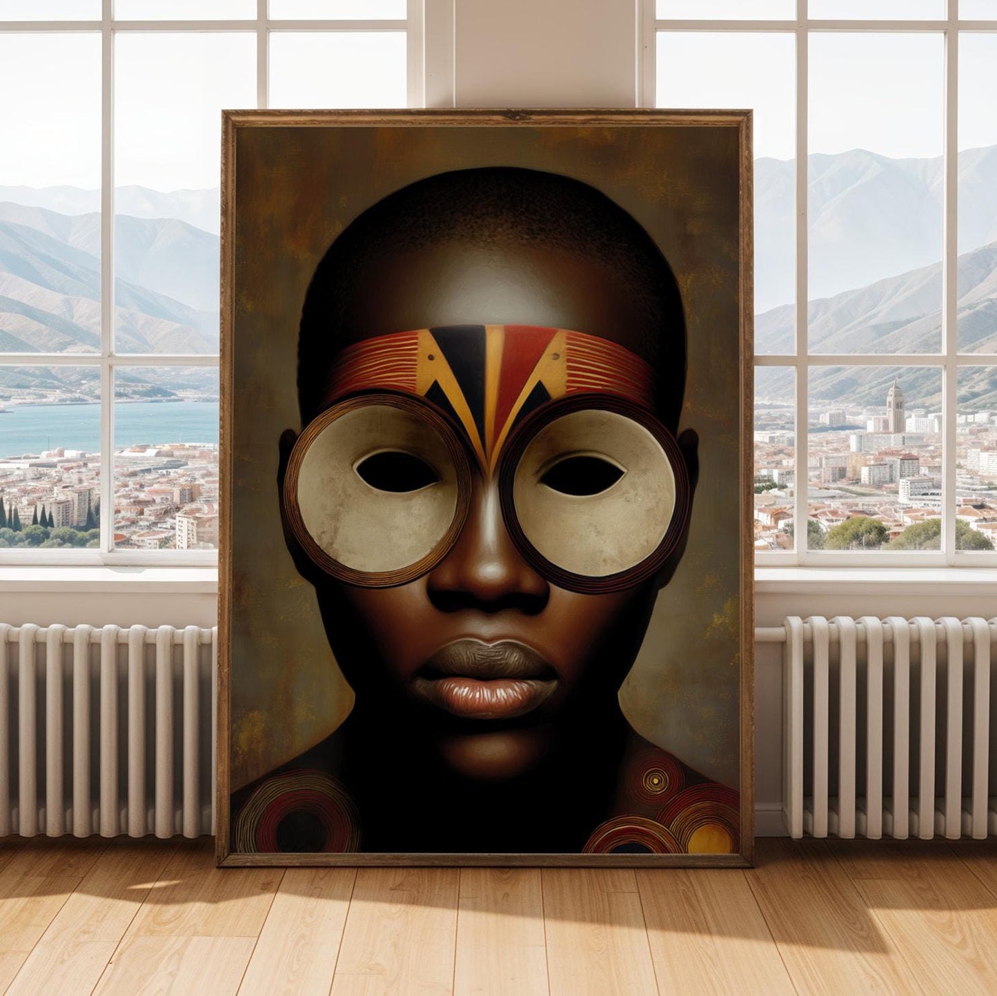 African Mask Wall Art Print 1 Soluna Soul