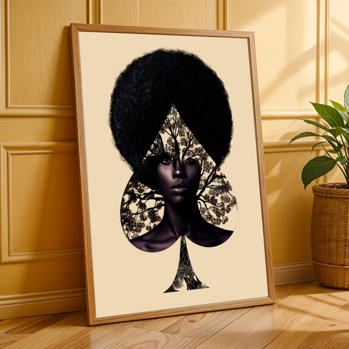 Spade of Roots | Black Beauty Afro Art Print Soluna Soul