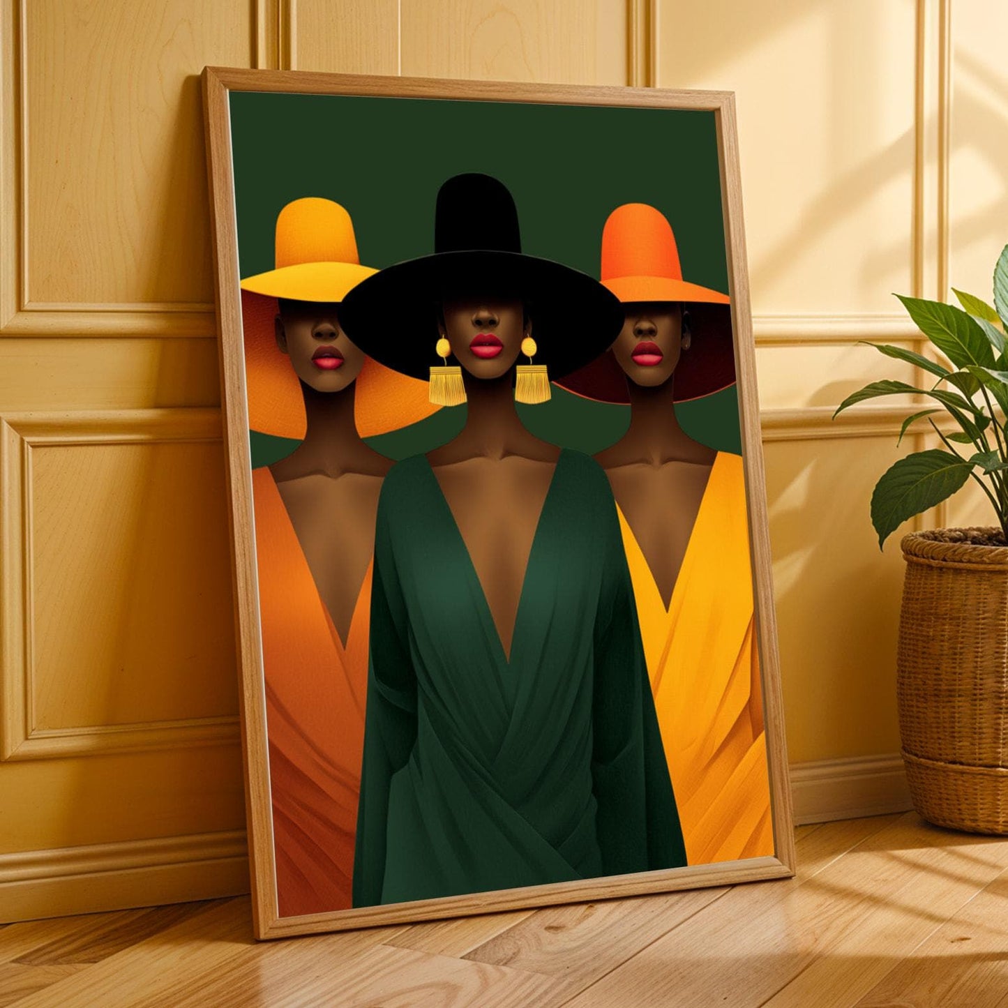 Black Women Art Print, Fashion Illustration, Afrocentric Home Decor Soluna Soul