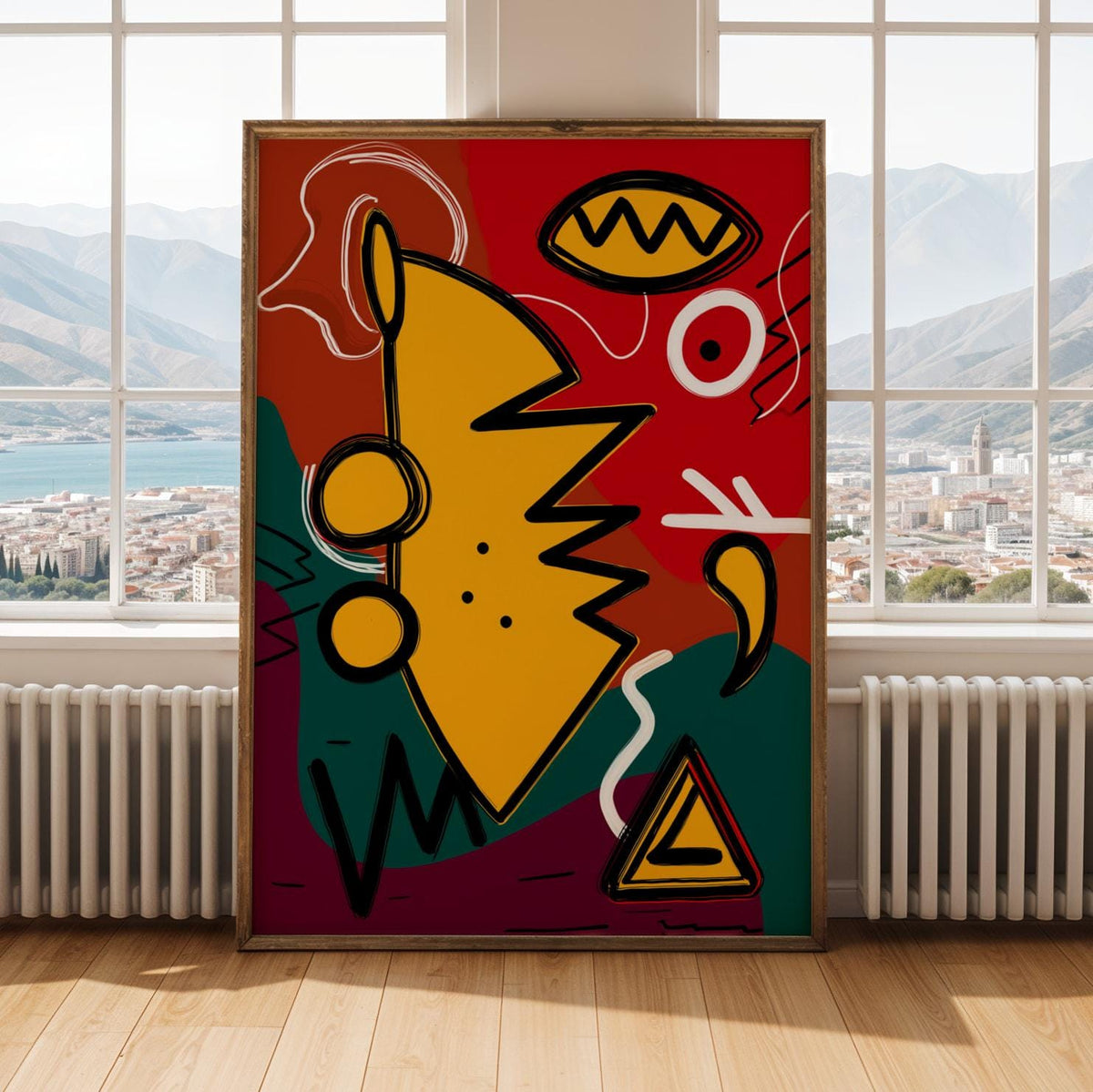 Bold African Abstract Wall Art Print Soluna Soul