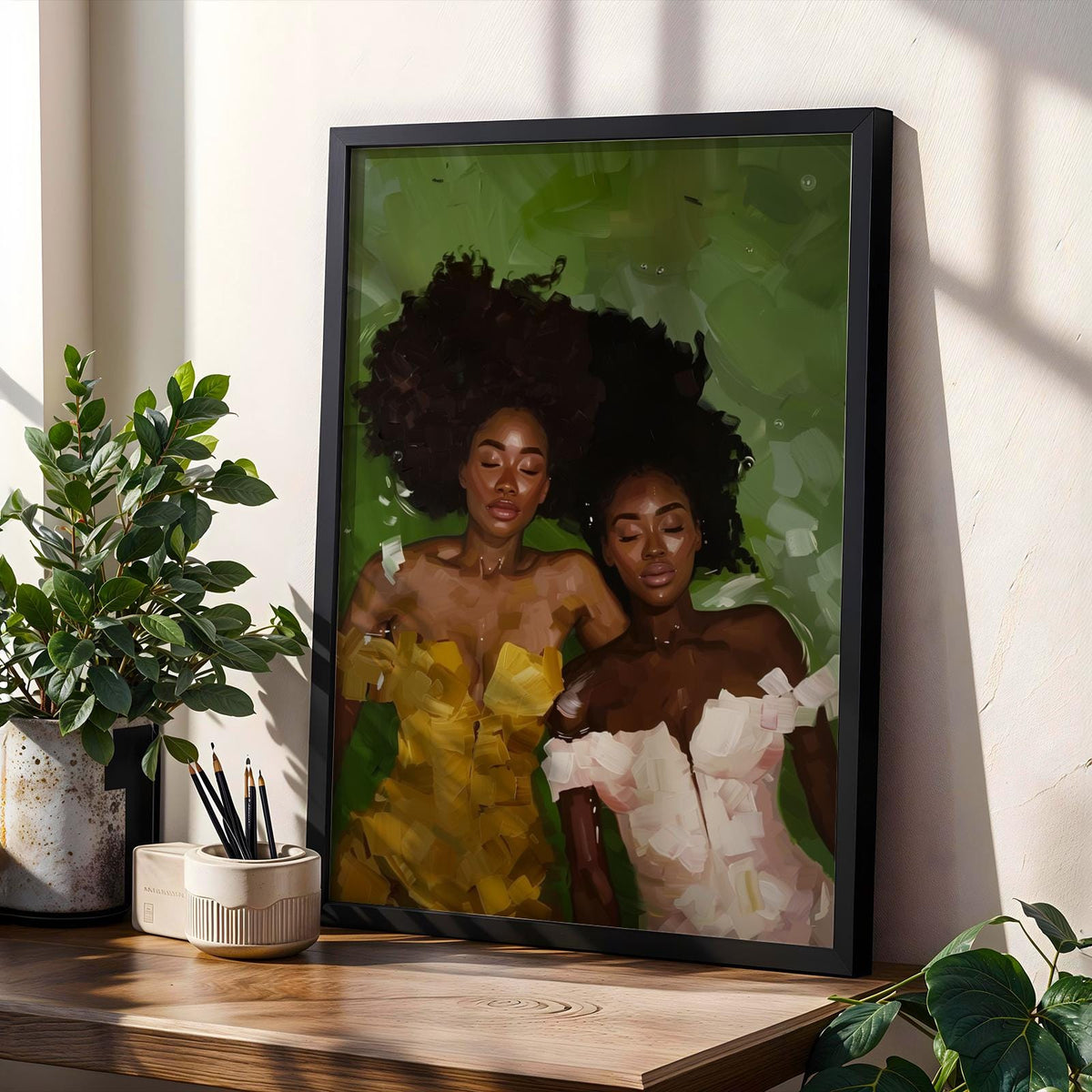 Black Women Underwater Wall Art Print I Soluna Soul