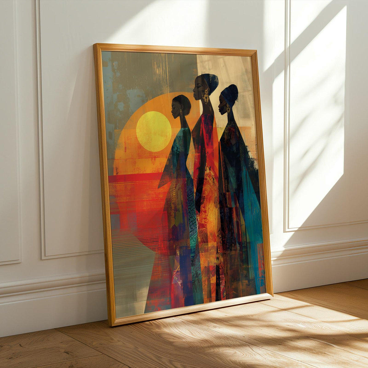 African Women Sunset Wall Art Print Soluna Soul