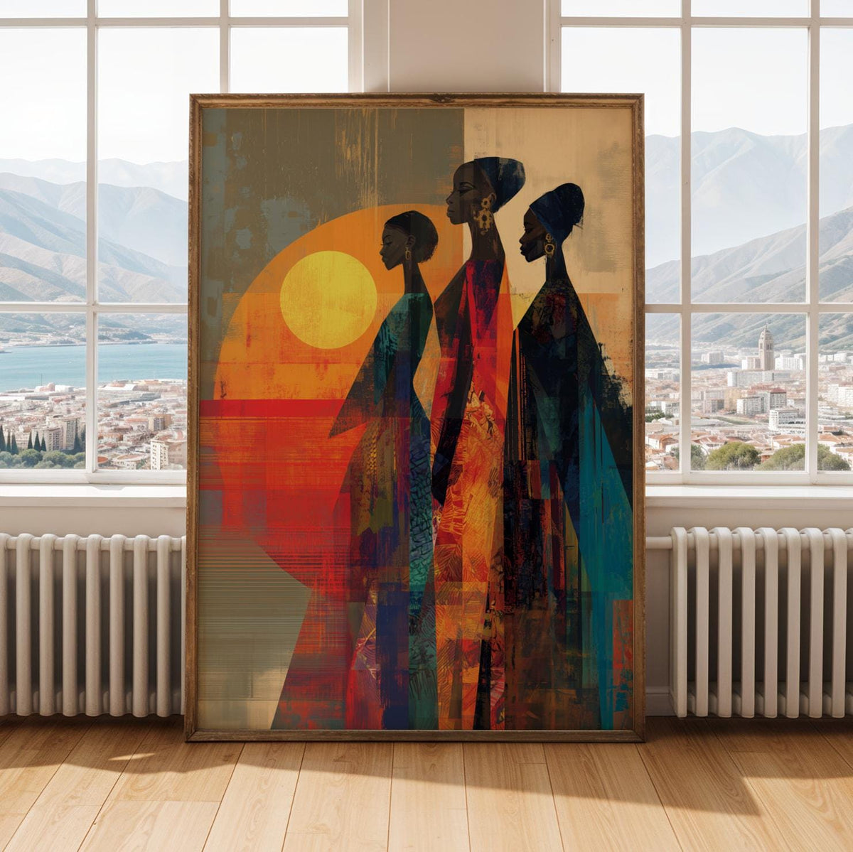 African Women Sunset Wall Art Print Soluna Soul