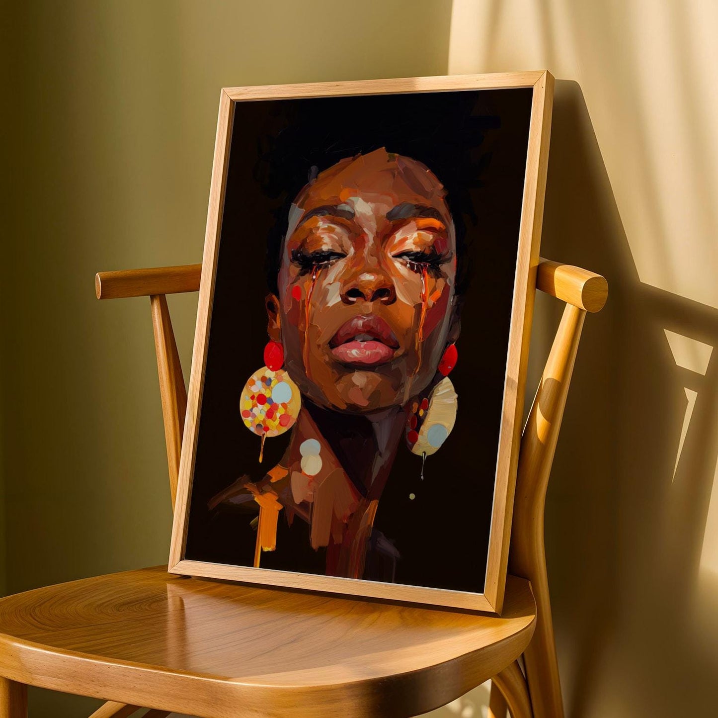 Abstract Black Beauty Woman Wall Art Print VIII Soluna Soul