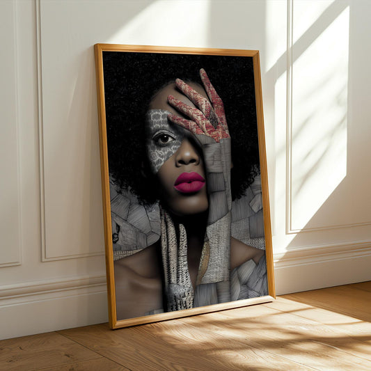 Abstract Black Beauty Woman Wall Art Print IV Soluna Soul