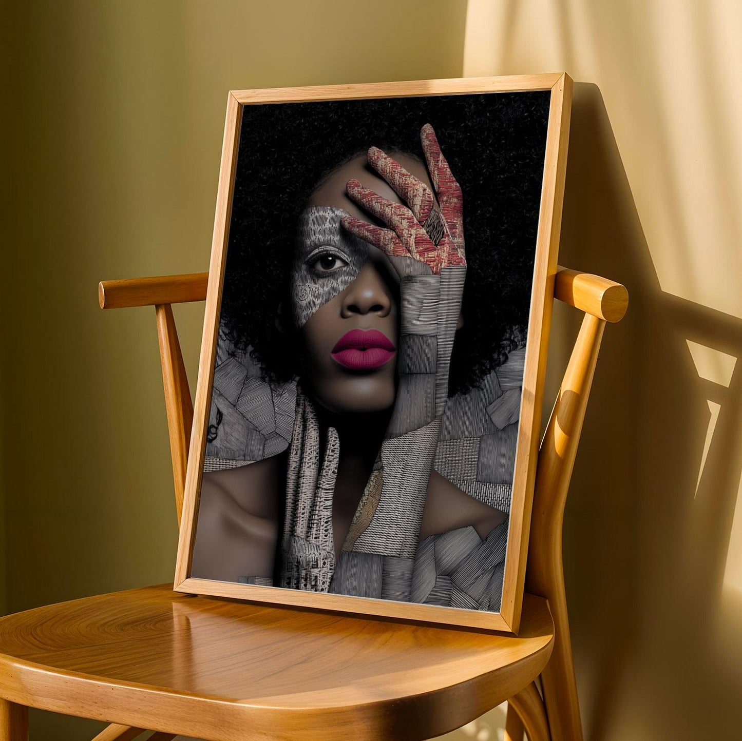 Abstract Black Beauty Woman Wall Art Print IV Soluna Soul