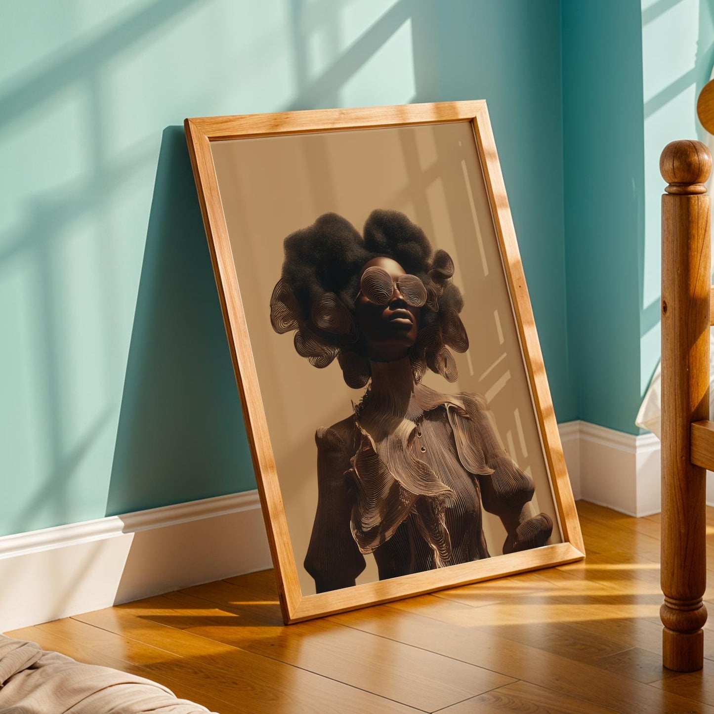 Afrocentric Beauty Portrait Wall Art Print IIII Soluna Soul