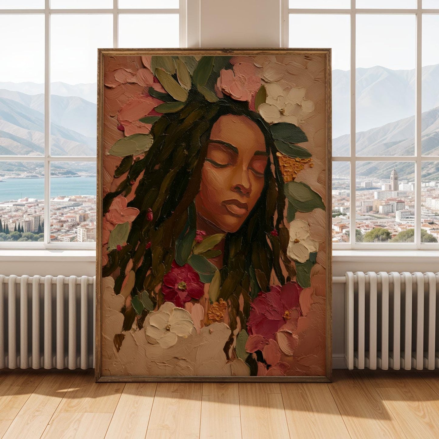 Floral Woman Portrait Wall Art Print 138 Soluna Soul