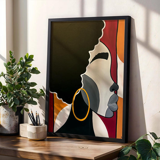 Abstract Woman Portrait Poster Wall Art Print 199 Soluna Soul