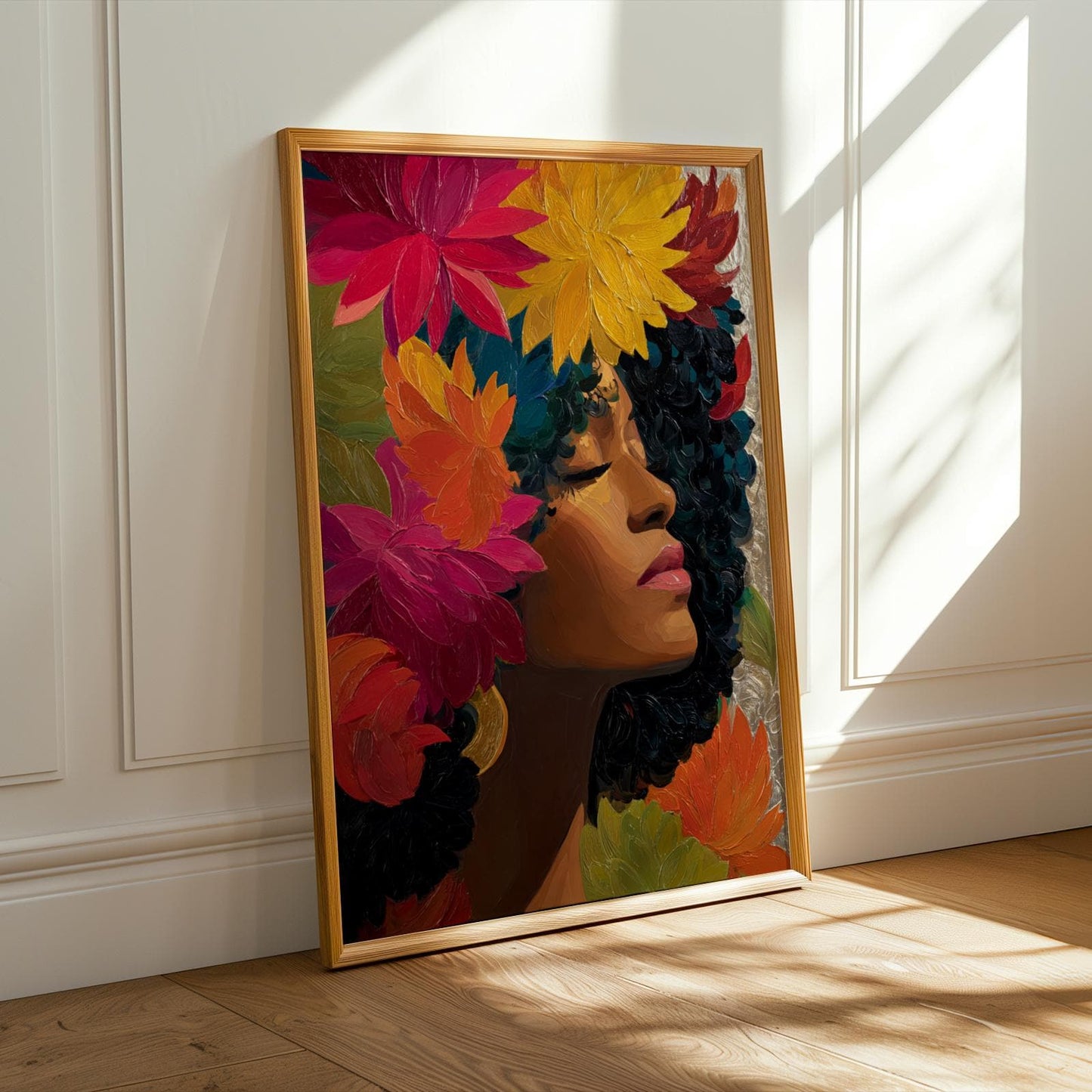 Flower Afro Wall Art Print 229 Soluna Soul