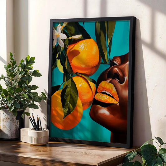 Stylized Abstract Portrait Wall Art Print 177 Soluna Soul