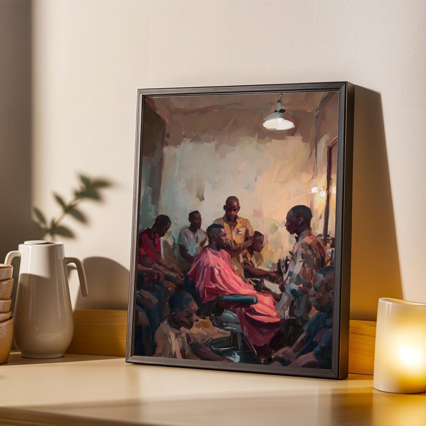Afrocentric Barbershop Wall Art Print 3 Soluna Soul