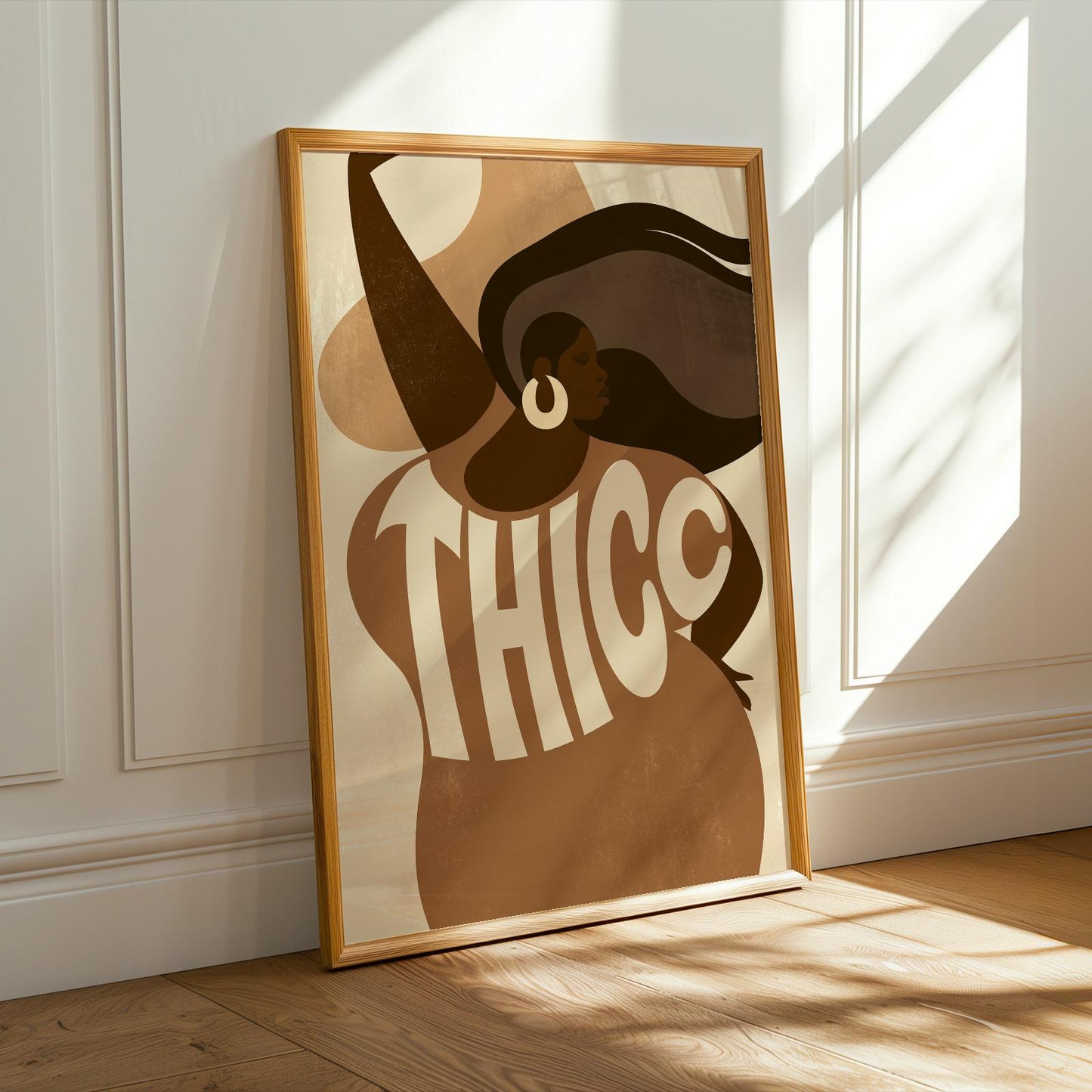 THICC Black Woman Wall Art Print 1 Soluna Soul