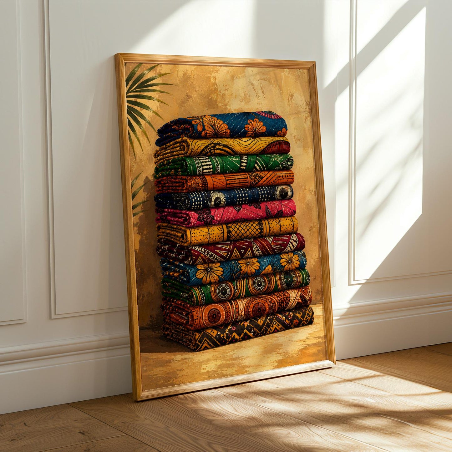 Ankara Fabric Wall Art Print 5 Soluna Soul