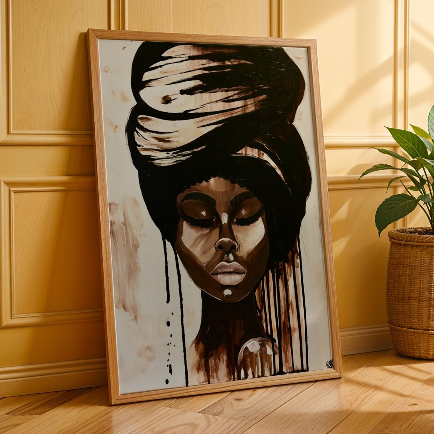Abstract Woman Portrait Poster Wall Art Print 200 Soluna Soul