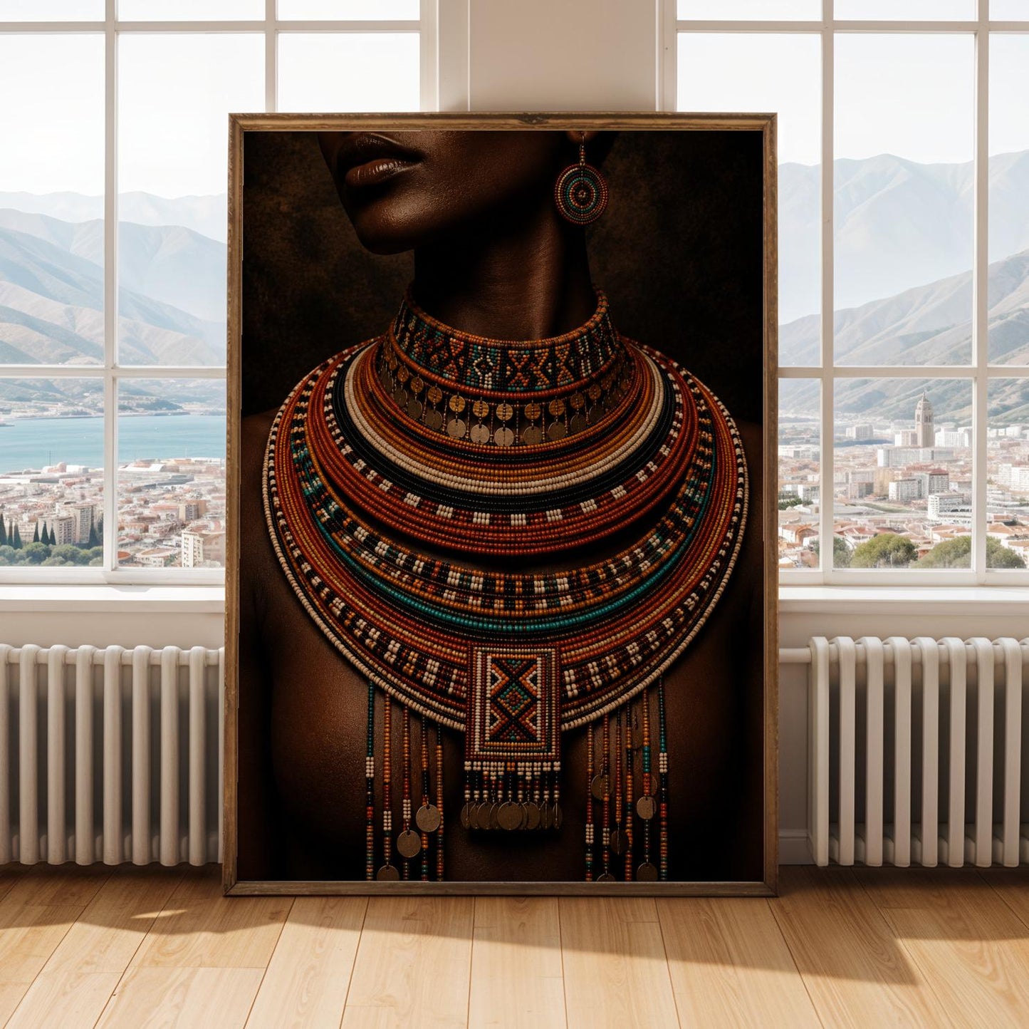 Masai East African Necklace Wall Art Print Soluna Soul