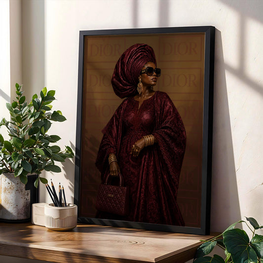 African Aunty Luxe Wall Art Print 243 Soluna Soul