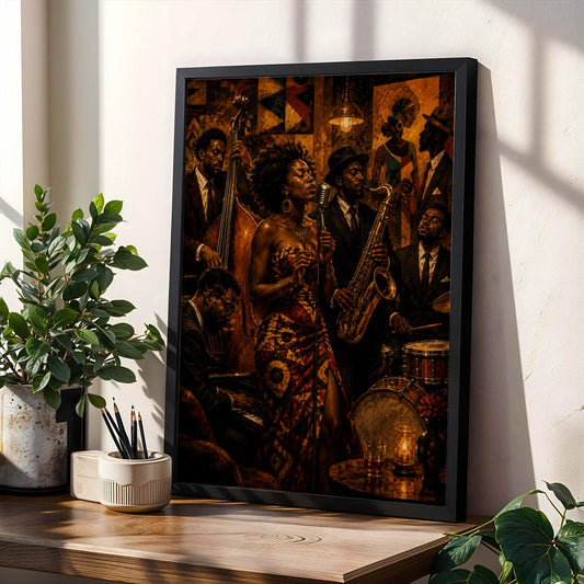 Jazz Band Musicians Wall Art Print 1 Soluna Soul