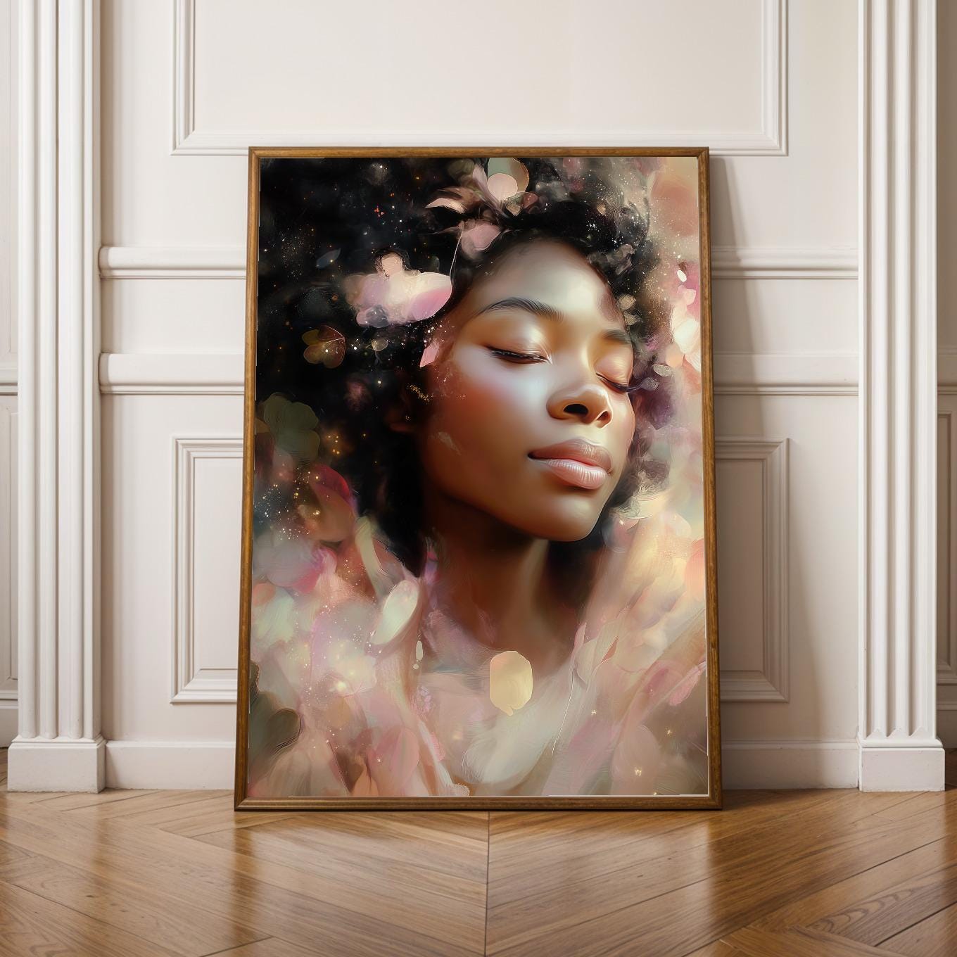 Abstract Black Woman Wall Art Print 334 Soluna Soul