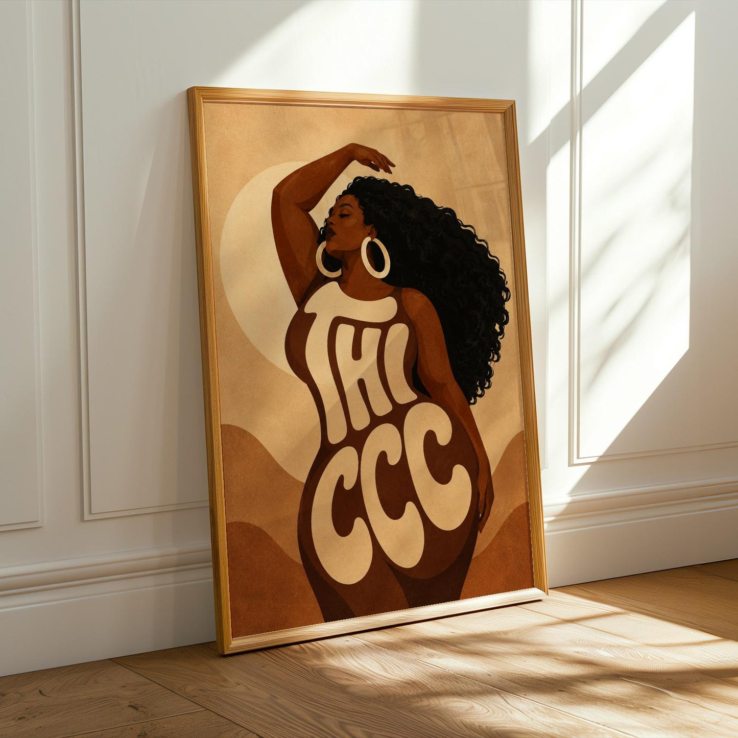 THICC Black Woman Wall Art Print 2 Soluna Soul