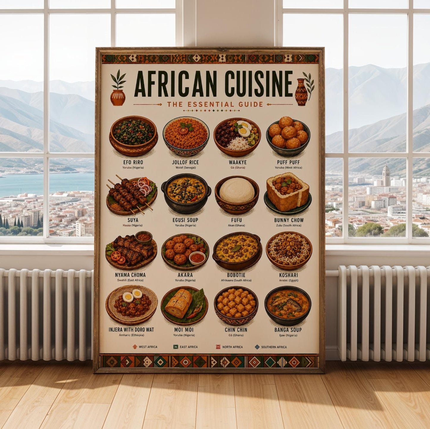 African Cuisine Wall Art Print 1 Soluna Soul