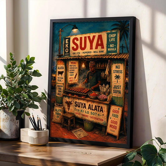 Nigerian Suya Street Market Wall Art Print 4 Soluna Soul