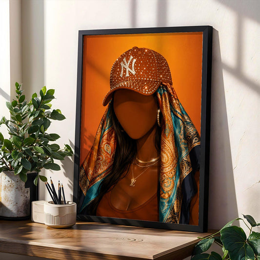 Yankees Black Girl Wall Art Print 275 Soluna Soul