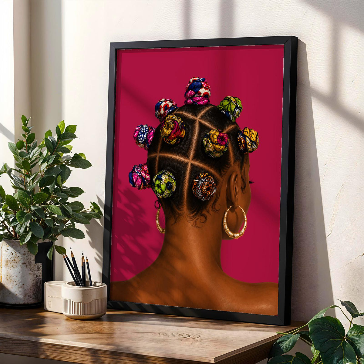 Bantu Ankara Inspired Wall Art Print 285 Soluna Soul