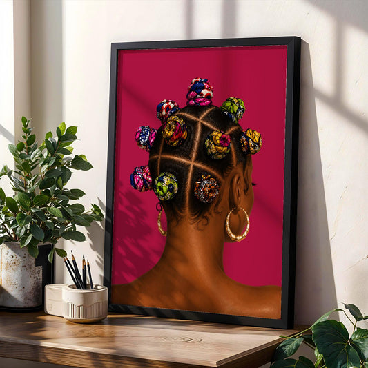 Bantu Ankara Inspired Wall Art Print 285 Soluna Soul