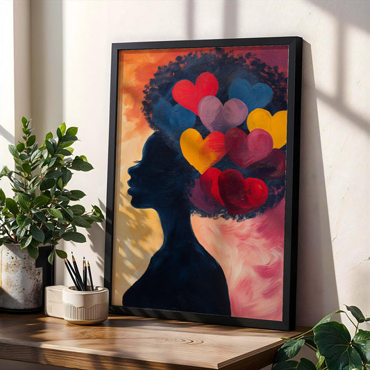 Abstract Black Woman Wall Art Print 335 Soluna Soul