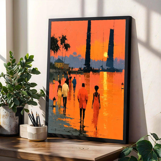 Sunset Harbour Silhouettes Soluna Soul